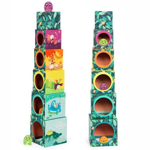 Moulin Roty Bloques de apilamiento Dance La Jungle